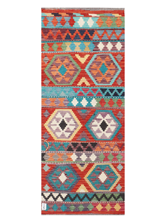 Maimana Kilim Runner - 191 x 77 cm